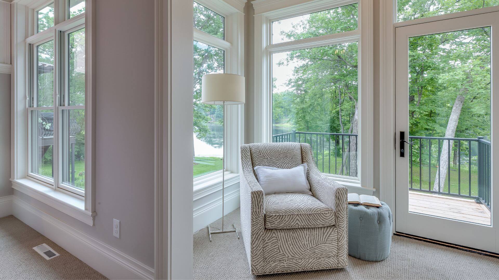 Reading nook with matte finish on walls